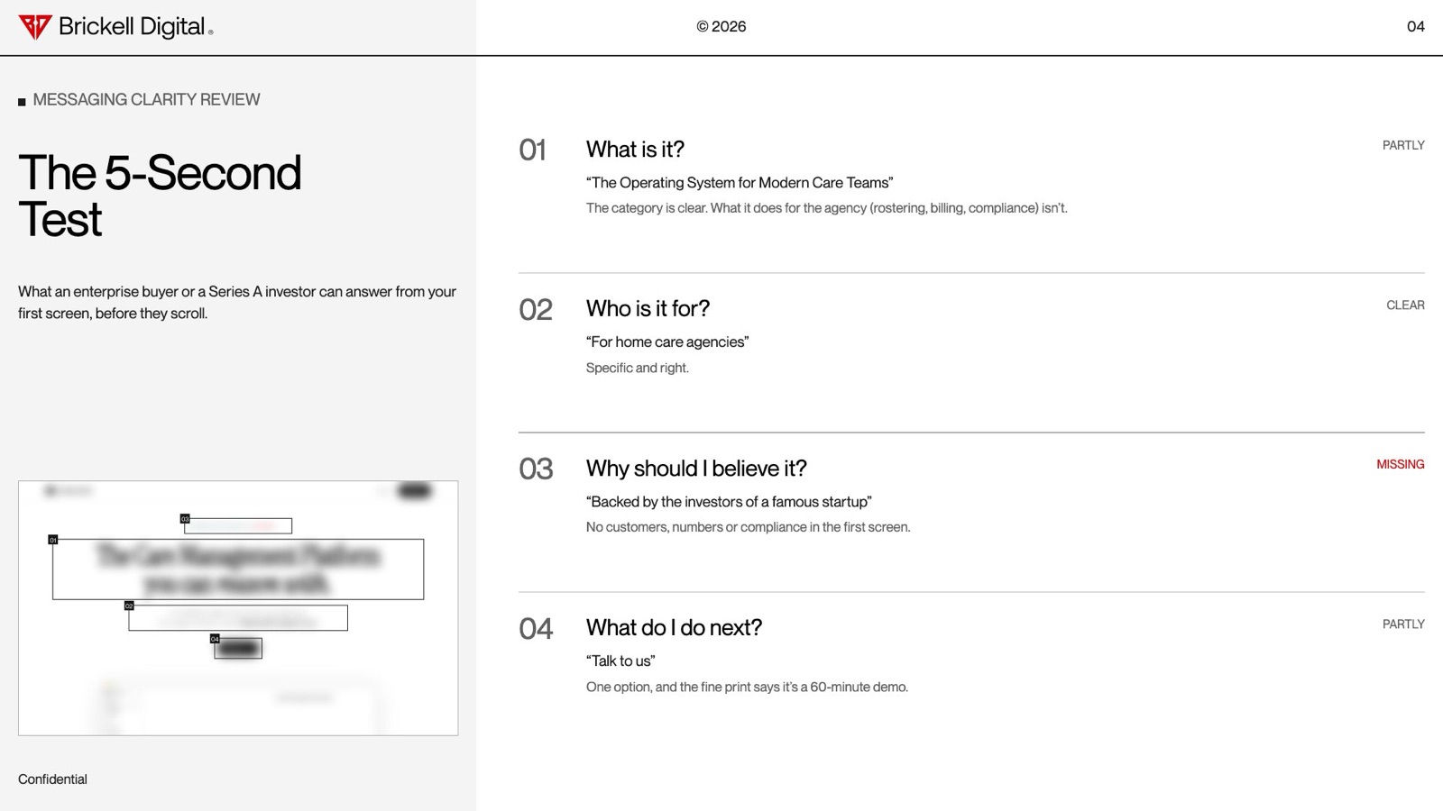 Sample report slide