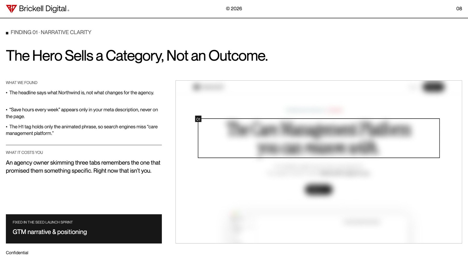 Sample report slide